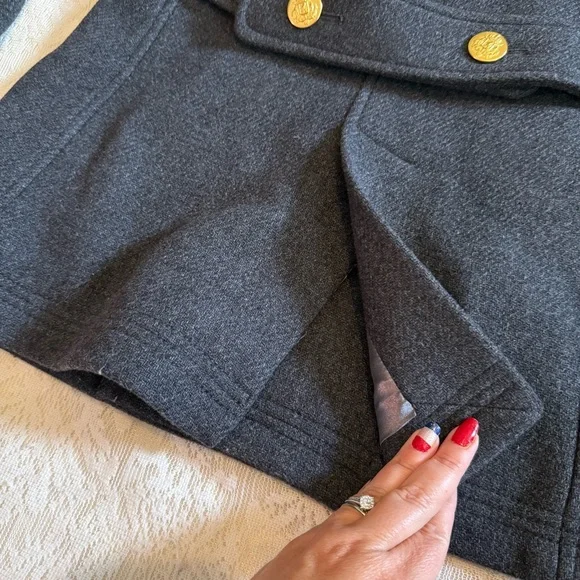 J. Crew Stadium cloth by Nello Gori double breasted wool vented peacoat - Picture 9 of 14